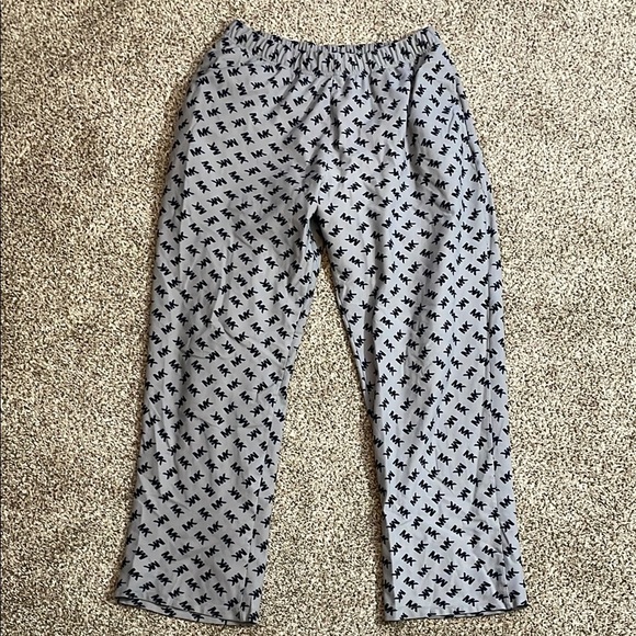 Michael Kors Cream Pants with Black MK Pattern - Picture 1 of 2